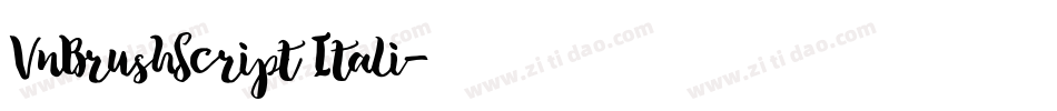 VnBrushScript Itali字体转换